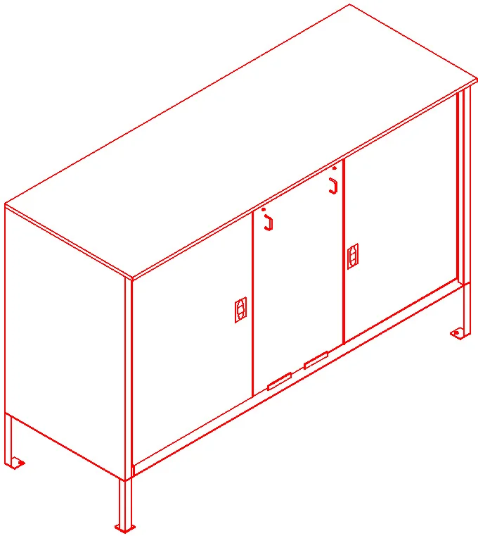 150mm Quad Booster, Feed Hydrant & Tank Suction Cabinet (3000mm)